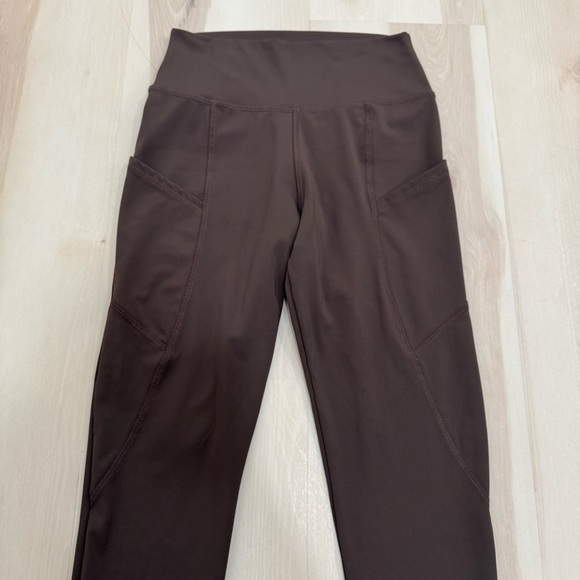 Strut This Dallas Ankle Leggings High Rise Side Pockets Kona Brown Women Medium - Picture 8 of 14